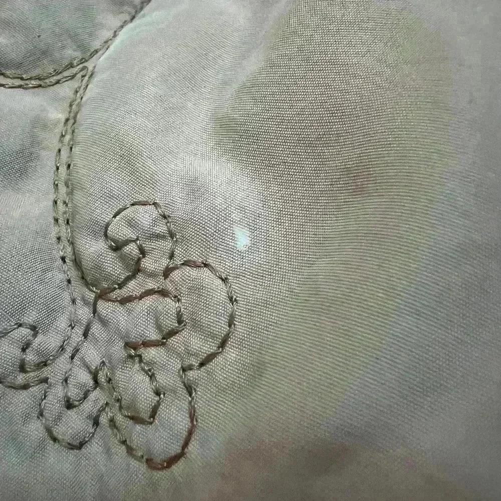 Dash Womens Tan Embroidered Floral Cottagecore Cabin Core Lined Vest  12 - Picture 9 of 13